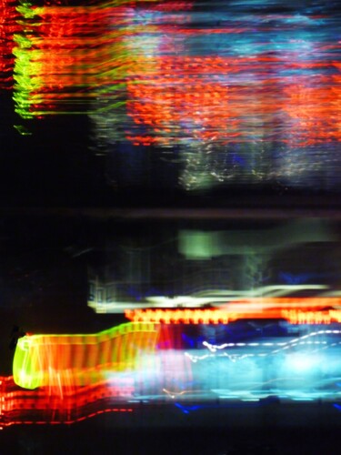 Photographie intitulée "Nuit et néons" par Béatrice Marie Penaud, Œuvre d'art originale, Photographie numérique
