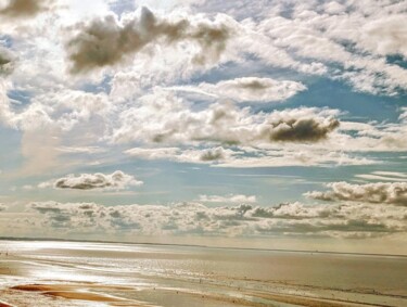 Photography titled "Plage et nuages" by Béatrice Marie Penaud, Original Artwork, Digital Photography