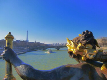 Fotografia intitolato "La Seine Pont Alexa…" da Béatrice Marie Penaud, Opera d'arte originale