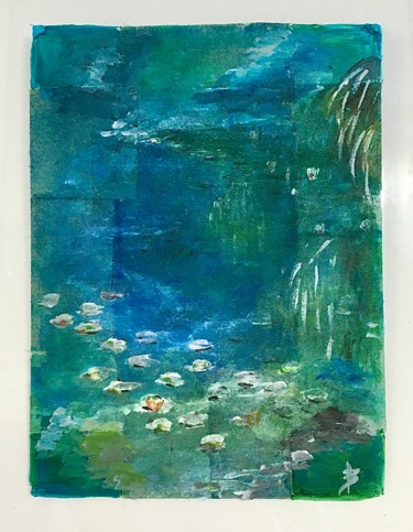 Schilderij getiteld "Monet, toujours et…" door Béatrice Marty, Origineel Kunstwerk, Acryl