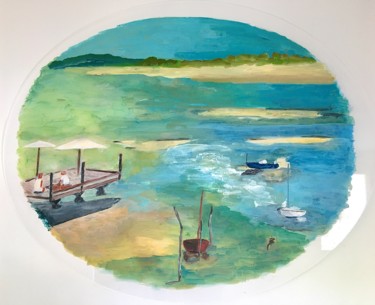 Painting titled "LE DÉJEUNER AU BASS…" by Béatrice Marty, Original Artwork, Acrylic Mounted on Plexiglass