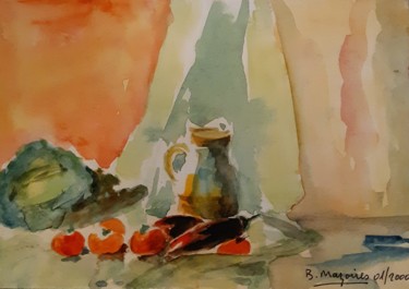 Painting titled "Nature morte" by Beatrice Mazoires, Original Artwork