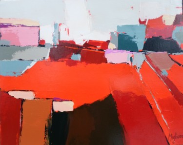 Peinture intitulée "Interminable rouge" par Migliore, Œuvre d'art originale