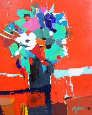 Painting titled "Bouquet" by Migliore, Original Artwork