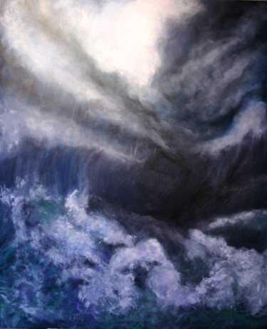 Painting titled "Genesis- The second…" by Béatrice Mitry, Original Artwork, Oil