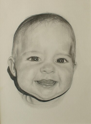 图画 标题为“portrait de bébé 3” 由Béatrice Mitry, 原创艺术品, 孔戴
