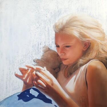 Pintura intitulada "Rêverie adolescente" por Béatrice Mitry, Obras de arte originais, Pastel