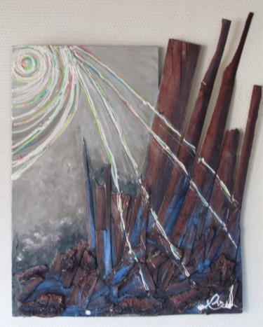 Painting titled "Ombre et lumière N°…" by Béatrice Pillard, Original Artwork, Oil