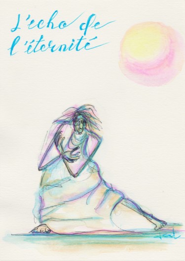 Dessin intitulée "l'être intérieur n°…" par Béatrice Pillard, Œuvre d'art originale, Stylo à bille