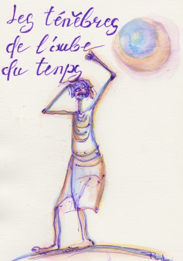 Dessin intitulée "l'être intérieur n°…" par Béatrice Pillard, Œuvre d'art originale, Stylo à bille