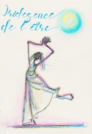 Dibujo titulada "l'être intérieur n°…" por Béatrice Pillard, Obra de arte original, Bolígrafo
