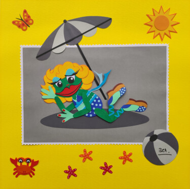 Collages intitulée "Monsieur Grenouille…" par Beatrice Sartori, Œuvre d'art originale, Collages