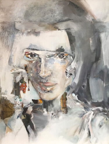 Peinture intitulée "Regard" par Beatrice Striolo, Œuvre d'art originale, Acrylique Monté sur Châssis en bois