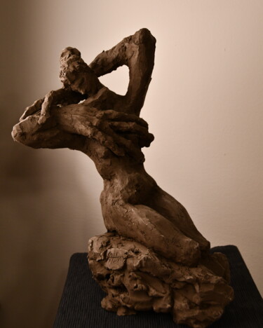 Sculptuur getiteld "L'état instable de…" door Bhyest, Origineel Kunstwerk, Terra cotta