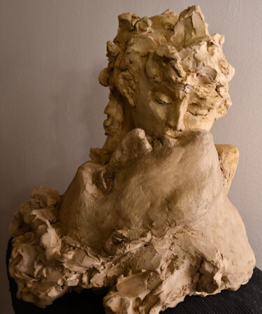 Sculpture titled "Nous" by Bhyest, Original Artwork, Terra cotta