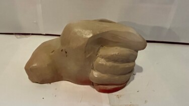 Sculpture intitulée "Bougeoir main" par Terredediane, Œuvre d'art originale, Argile