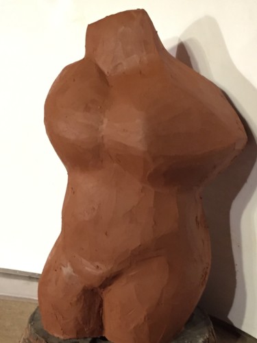 Sculpture titled "HOMME" by Terredediane, Original Artwork, Clay