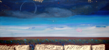 Картина под названием "ESPACIO AMOR INFINI…" - Beatriz Zucaro, Подлинное произведение искусства, Масло Установлен на Деревян…