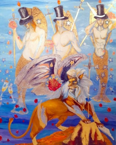 Pintura titulada "LOS PRINCIPES DEL C…" por Beatriz Zucaro, Obra de arte original, Oleo Montado en Bastidor de camilla de ma…