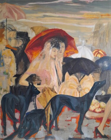 Malerei mit dem Titel "TARDE GRIS" von Beatriz Zucaro, Original-Kunstwerk, Öl