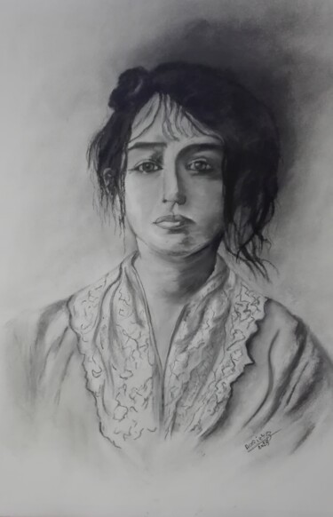 Dibujo titulada "Camille Claudel  pa…" por Beatrice Auriol Besombes, Obra de arte original, Pastel