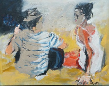 Painting titled "Duo musical" by Beatrice Bossard, Original Artwork, Acrylic