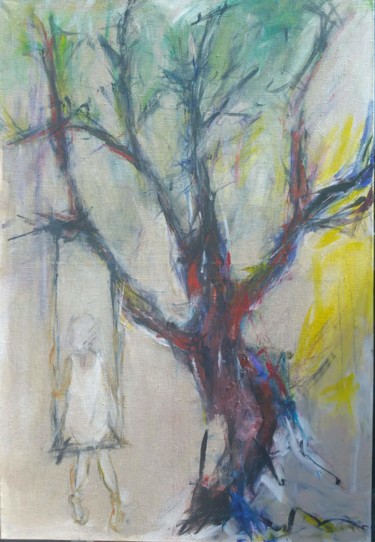 Painting titled "Balançoire" by Beatrice Bossard, Original Artwork, Acrylic