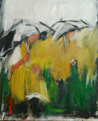 Pintura intitulada "Jour de pluie" por Beatrice Bossard, Obras de arte originais, Acrílico