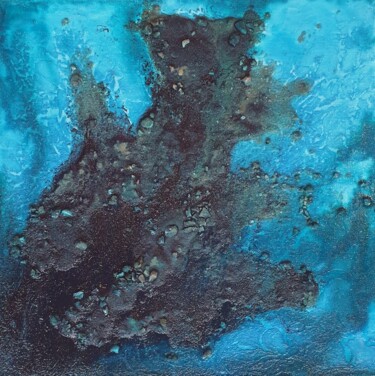 Ζωγραφική με τίτλο "Entre Terre et Mer" από Béatrice Burel, Αυθεντικά έργα τέχνης, Ακρυλικό Τοποθετήθηκε στο Ξύλινο φορείο σ…