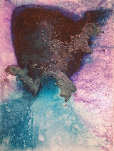 Pintura titulada "Lagon et Profondeurs" por Béatrice Burel, Obra de arte original, Pigmentos Montado en Bastidor de camilla…