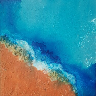 Картина под названием "En bord de mer" - Béatrice Burel, Подлинное произведение искусства, Акрил Установлен на Деревянная ра…