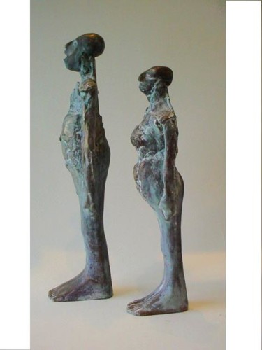 Sculpture intitulée "message" par Béatrice De Greef, Œuvre d'art originale, Bronze