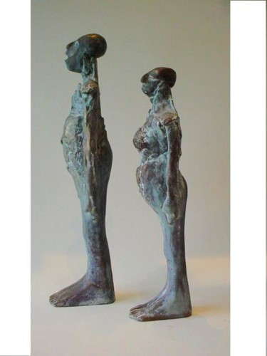 Sculpture titled "message" by Béatrice De Greef, Original Artwork, Bronze