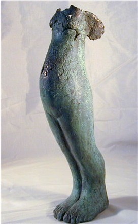 Skulptur mit dem Titel "déesse" von Béatrice De Greef, Original-Kunstwerk, Bronze
