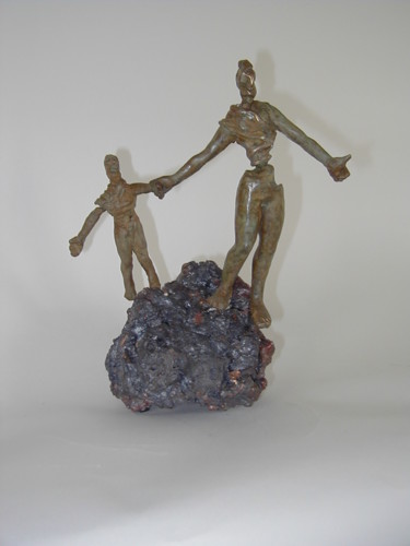 Sculpture titled "Balade" by Béatrice De Greef, Original Artwork, Bronze