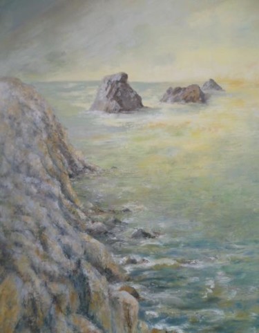 Painting titled "les tas de pois Cam…" by Bea Rialland, Original Artwork, Oil