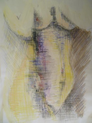 Drawing titled "sans titre" by Bea Rialland, Original Artwork, Pencil