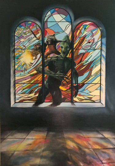 Pintura titulada "Les gardiens du vit…" por Béatrice Viez, Obra de arte original, Acrílico Montado en Bastidor de camilla de…