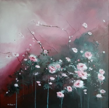 Peinture intitulée "Japan cherry tree (…" par Béatrice Viez, Œuvre d'art originale, Acrylique