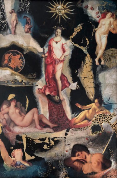Painting titled "Suprématie" by Béatrice Viez, Original Artwork, Collages