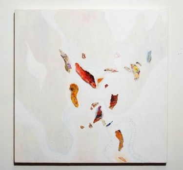 Картина под названием "Residual On White" - Beatriz Galindofernandez, Подлинное произведение искусства