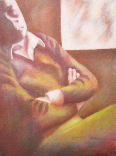 Painting titled "Hombre" by Beatriz Loreto Pineda, Original Artwork