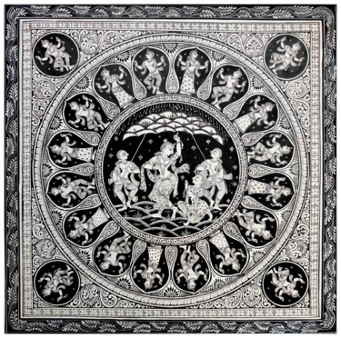 Odisha pattachitra paintings Ζωγραφική με τίτλο "Odisha pattachitra…" από Bebek Rana, Αυθεντικά έργα τέχνης, Ακρυλικό