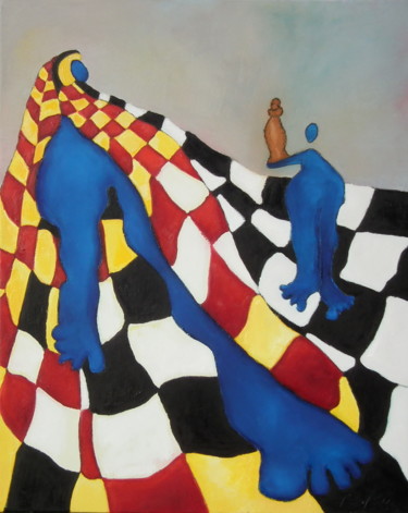 Fou de la Reine Painting titled "Fou de la Reine" by Bebu, Original Artwork, Oil
