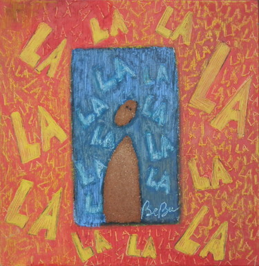 Peinture intitulée "Chanter sous la plu…" par Bebu, Œuvre d'art originale, Huile