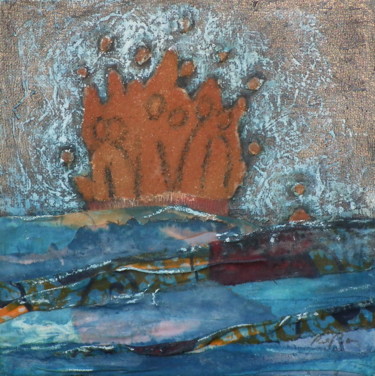 Peinture intitulée "Flots hasardeux" par Bebu, Œuvre d'art originale, Huile