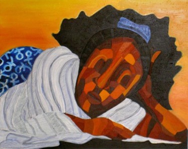 Peinture intitulée "Safia" par Bebu, Œuvre d'art originale, Huile