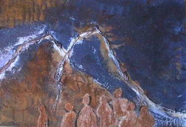 Peinture intitulée "Le mont Fuji" par Bebu, Œuvre d'art originale, Huile