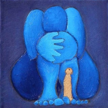 Peinture intitulée "Consolation" par Bebu, Œuvre d'art originale, Huile