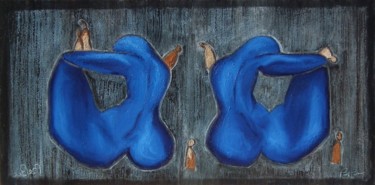Peinture intitulée "Filanin (Jumelles)" par Bebu, Œuvre d'art originale, Huile